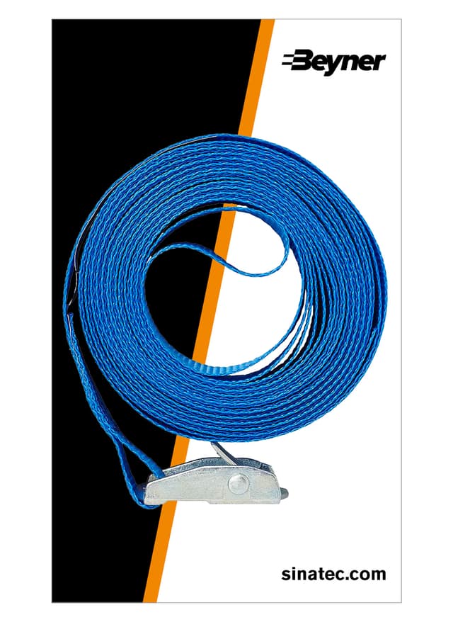 SPANBAND BLAUW MET SNELSLUITING 5 METER  (1ST)