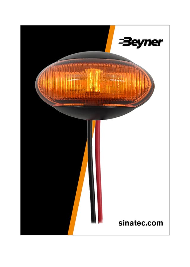 ZIJMARKERINGSLAMP 10-30V ORANJE 60X34MM LED (1ST)