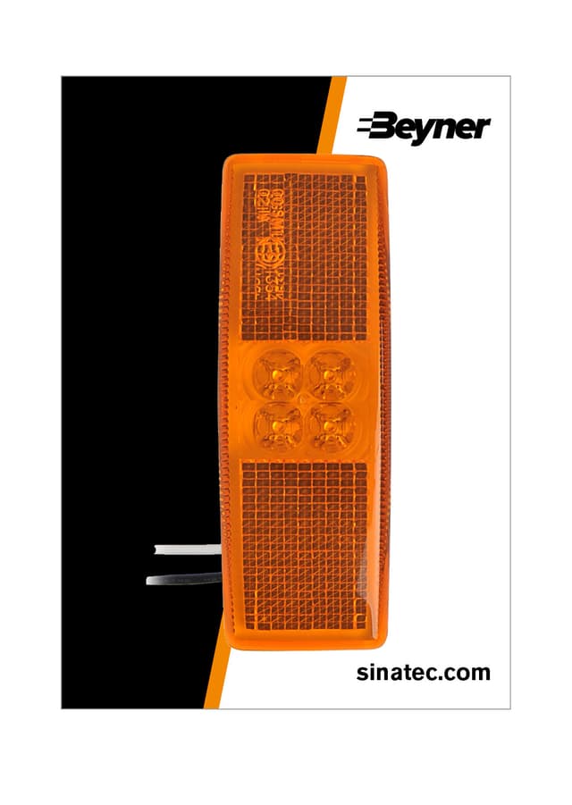 ZIJMARKERINGSLAMP 12/24V ORANJE 110X40MM LED (1ST)